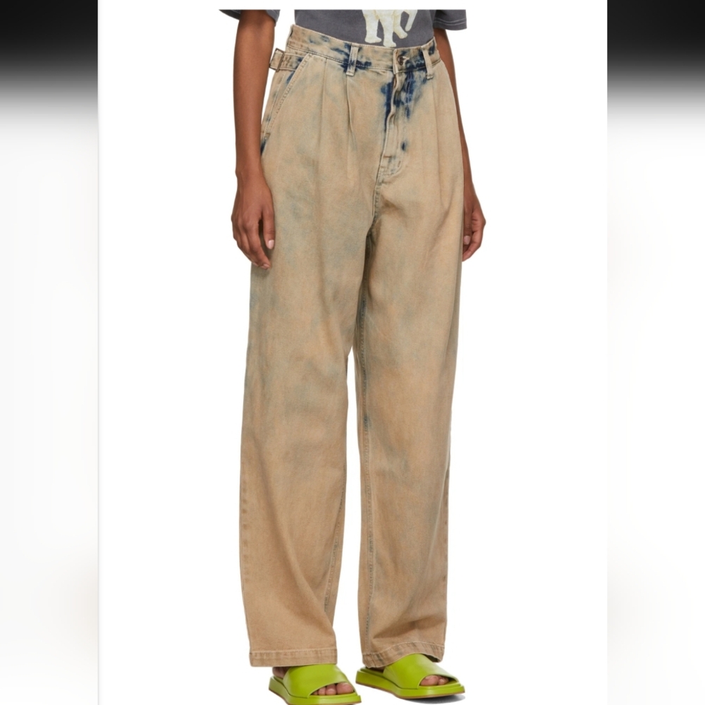 Free People The Open Product Tie Dye Denim Pants 2=28 Waist Size 30 Inseam 30"
